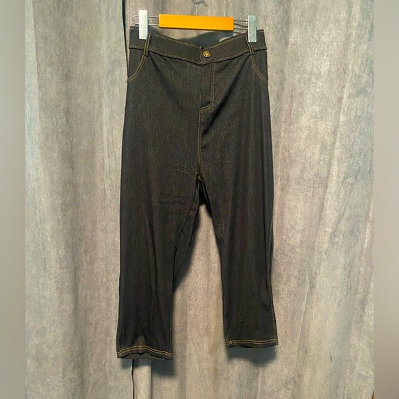 My Style 2X Jegging in Faux Dark Demin - Picture 1 of 7